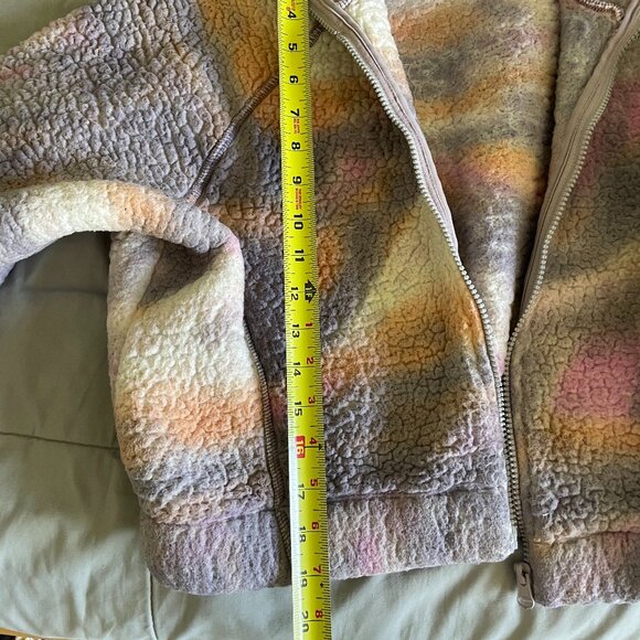 Wild Fable Faux Shearling Full Zip Hoodie Sweatshirt in Mauve/pink Size M/L - Picture 8 of 9